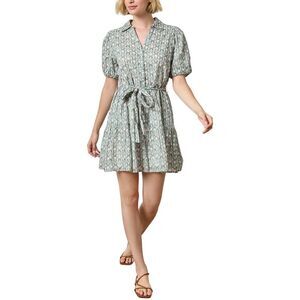 Lilla P Womens Tiered Peplum Dress